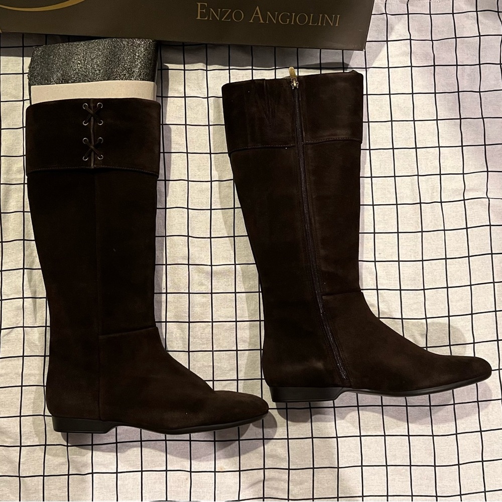 ENZO ANGIOLINI Brown Suede knee high boots